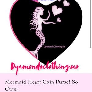 Beautiful heart shaped mermaid coin purse!